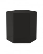 Load image into Gallery viewer, 13" High Gloss Manufactured Wood Hexagon End Table - Black
