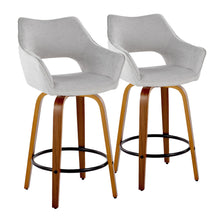 Load image into Gallery viewer, Mustang - Contemporary Fixed Height Counter Stool With Swivel With Round Footrest (Set of 2)
