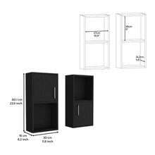 Load image into Gallery viewer, Wall Mounted Bathroom Medicine Cabinet Eak Two Doors, Two Shelves - Black
