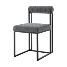 Load image into Gallery viewer, Upholstered Open Back Dining Side Chairs (Set of 2) - Gray
