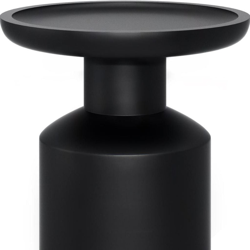 18" Wooden Round End Table - Black