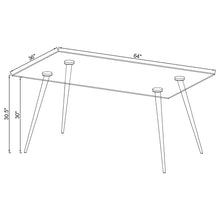 Load image into Gallery viewer, Vendas - Rectangular Glass Top Dining Table - Chrome
