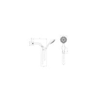 Load image into Gallery viewer, Multi Function Adjustable Hand Shower 7 Function Hand Shower, Wall Mounted - Brushed Nickel

