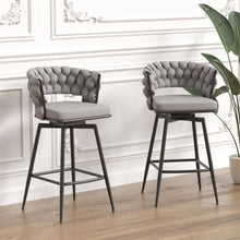 Load image into Gallery viewer, Bar Stool 360 Swivel With Back Footrest

