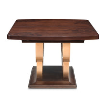 Load image into Gallery viewer, Camellia Field - Rectangular Pedestal Dining Table - Dark Brown / Gold
