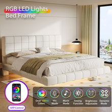 Load image into Gallery viewer, Floating Bed With Light, Soft Touch Surface
