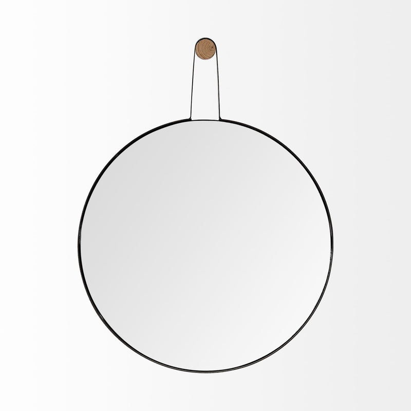 26" Wood Mirror - Black