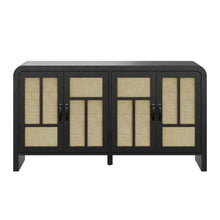 Load image into Gallery viewer, Sideboard Buffet Cabinet With 4 Doors &amp; Adjustable Shelves - Black
