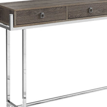 Load image into Gallery viewer, Console Table And Drawers - Taupe And Silver
