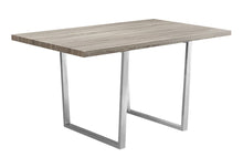 Load image into Gallery viewer, 59" Solid Wood And Metal Sled Base Dining Table - Taupe
