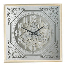 Load image into Gallery viewer, Square Mirror Exposed Gear Wall Clock - Gold / Silver
