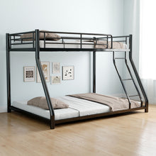 Load image into Gallery viewer, Bunk Bed Frame With Ladder And Guardrail, Heavy Duty Noise Free Design Metal Construction
