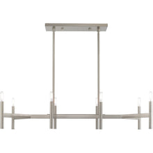 Load image into Gallery viewer, 19" Eight Light Dimmable Chandelier With Shades - Nickel
