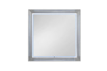 Load image into Gallery viewer, Wood Square Lighted Dresser Mount Framed Mirror - White
