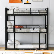 Load image into Gallery viewer, Triple Bunk Bed With Sturdy Construction And Space Saving Design
