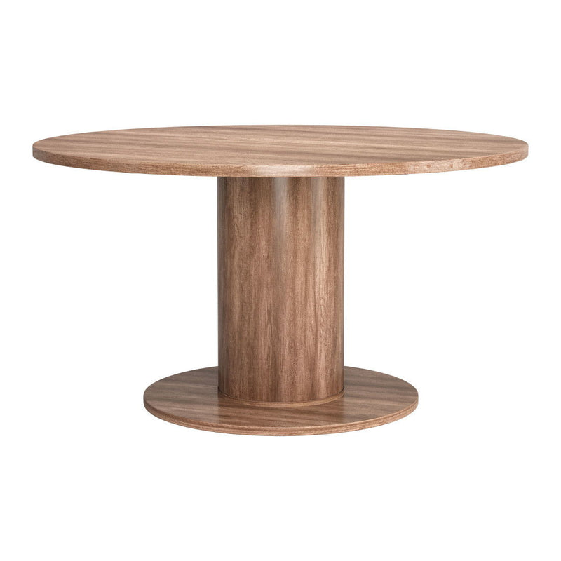 Round Convertible Game Table - Black / Natural