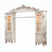 Load image into Gallery viewer, Wood Glass Poly Resin Entertainment Center - Antique White
