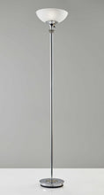 Load image into Gallery viewer, Modern Thick Pole Torchiere Floor Lamp - Silver
