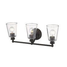 Load image into Gallery viewer, Three Light Glass Shade Wall Sconce - Antique Bronze
