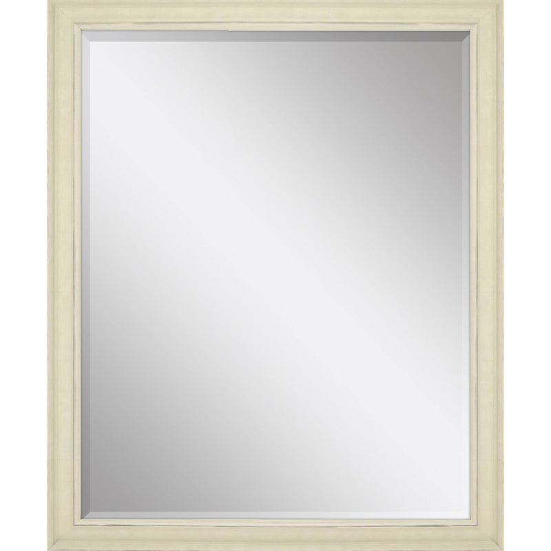 44" Solid Wood Framed Accent Mirror - White