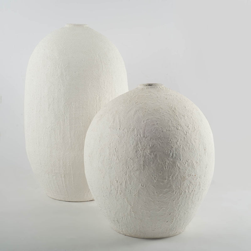 Cylinder Floor Vase (392189) - White