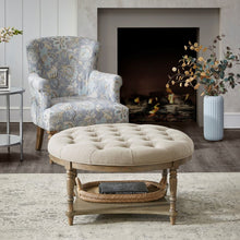Load image into Gallery viewer, Cedric - Accent Ottoman With Tufted Top And Storage Shelf - Cream
