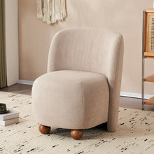 Load image into Gallery viewer, Modern Low Back Accent Upholstered Armless Living Room Chairs, Round Feet
