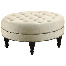 Load image into Gallery viewer, Oatmeal Cocktail Ottoman - Beige
