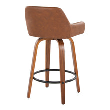 Load image into Gallery viewer, Daniella - Contemporary Fixed Height Counter Stool With Swivel With Round Footrest (Set of 2)
