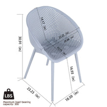 Load image into Gallery viewer, 2 Piece Durable Single Chair With Mesh Hollow Out Design
