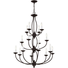 Load image into Gallery viewer, 42" Multi Light Metal Dimmable Chandelier With Shades - Bronze
