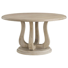 Load image into Gallery viewer, Verdugo - Round Dining Table With Pedestal Base - White Washed
