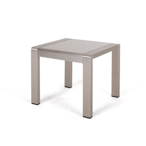Cape Coral - Contemporary Side Table With Frosted Glass Top
