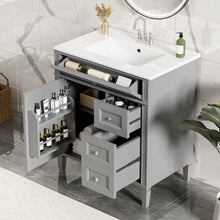 Load image into Gallery viewer, Bathroom Vanity With Top Sink, 2 Drawers &amp; Tip Out Drawer
