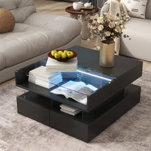 Load image into Gallery viewer, Lift Top Coffee Table With 2 Drawers, Hidden Space And LED Lights For Living Room
