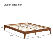 Load image into Gallery viewer, Solid Dry Bamboo Platform Bed Frame, With Slat Support
