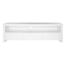 Load image into Gallery viewer, 59" Enclosed Open Storage TV Stand - White
