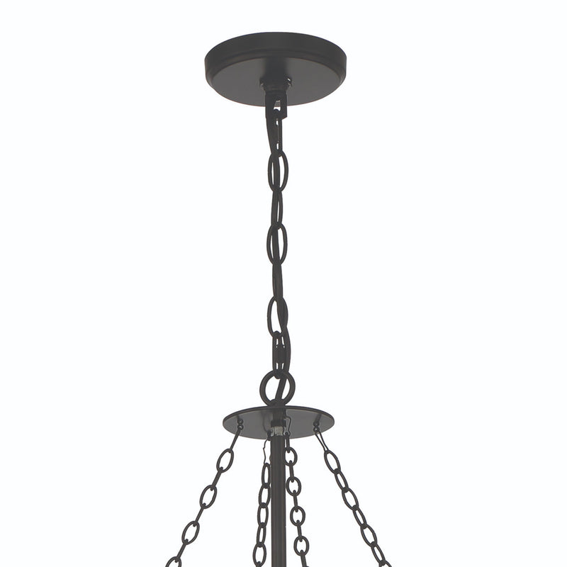 Candle Style Multi Light Metal Dimmable Chandelier - Black / Gold