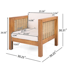 Load image into Gallery viewer, Outdoor Club Chair With Wicker Armrest

