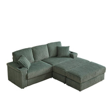 Load image into Gallery viewer, 3 Seater Sofa With 2 Ottomans For Living Room
