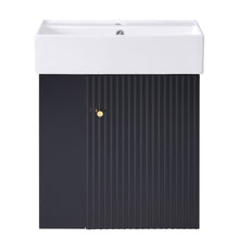 Load image into Gallery viewer, Modern Floating Bathroom Vanity With Ceramic Basin Perfect For Small Bathrooms
