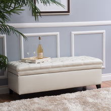 Load image into Gallery viewer, Juliana - Storage Ottoman With Birch Legs
