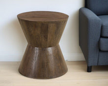 Load image into Gallery viewer, 18" Solid Wood Round End Table - Dark Brown
