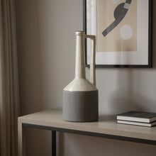 Load image into Gallery viewer, Tall Jug Vase - Gray / White
