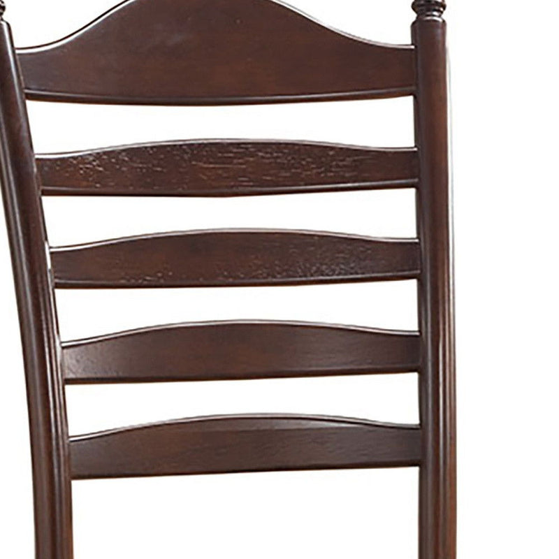 Wood Ladder Back Dining Side Chair - Espresso