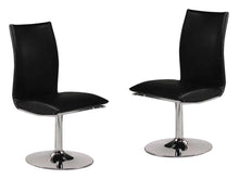 Load image into Gallery viewer, Upholstered Dining Side Chairs (Set of 2) - Black / Silver
