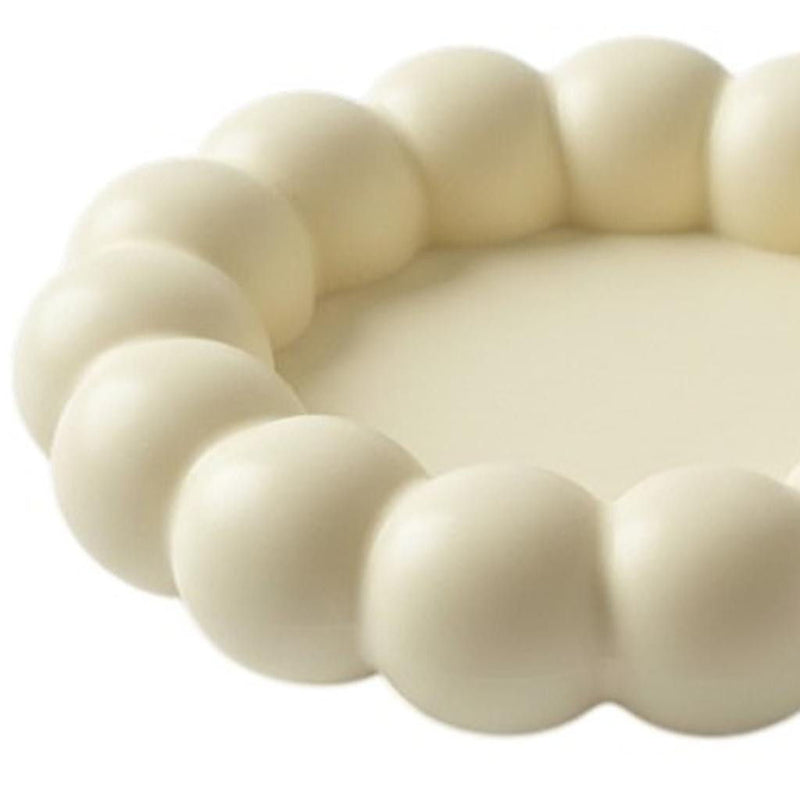 5" Resin Handmade Round Trinket Tray - Light Yellow