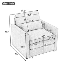 Load image into Gallery viewer, Cozy Upholstered Cushion Armchair For Living Room
