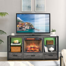 Load image into Gallery viewer, Infrared Quartz Heater Fireplace Insert -Woodlog Version With Brick
