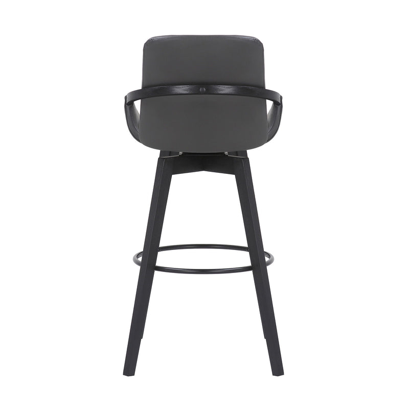 42" Swivel, Bar Height Bar Chair - Gray / Black